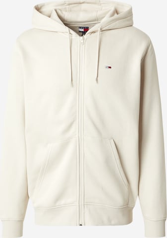 Giacca di felpa di Tommy Jeans in beige: frontale