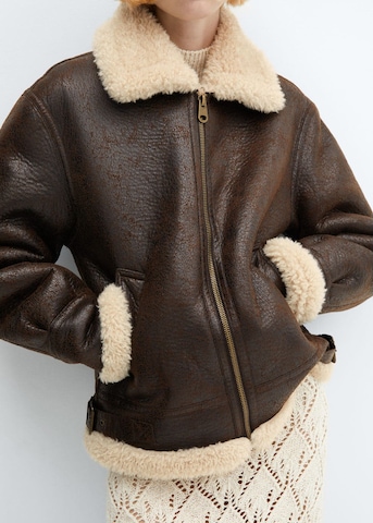 MANGO Jacke 'Earhart' in Braun