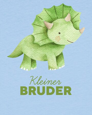 T-Shirt 'Dinosaurier 01 Kleiner Bruder' watabout.kids en bleu