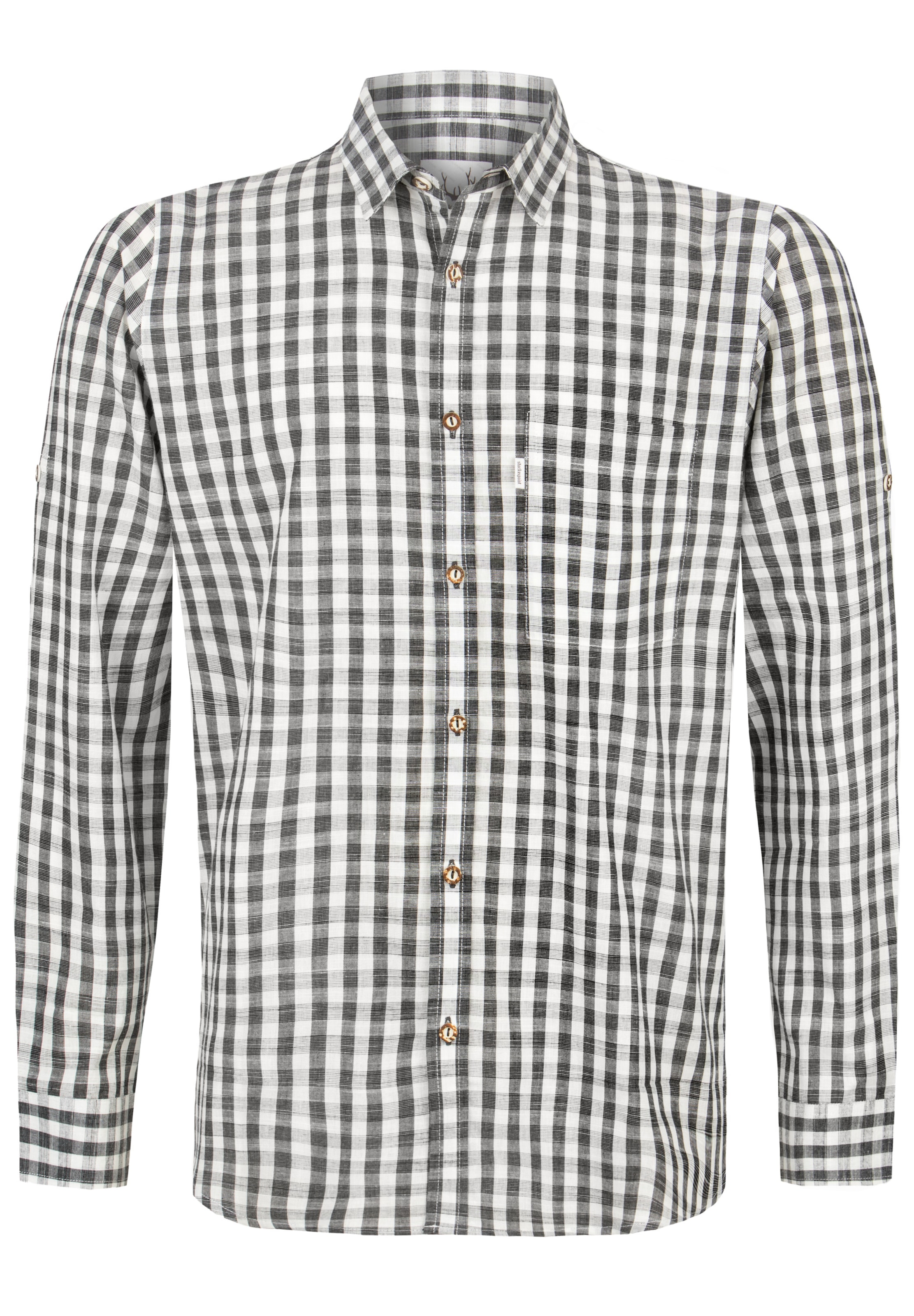 STOCKERPOINT Comfort Fit Trachtenhemd 'Marco' in Schwarz: Vorderseite