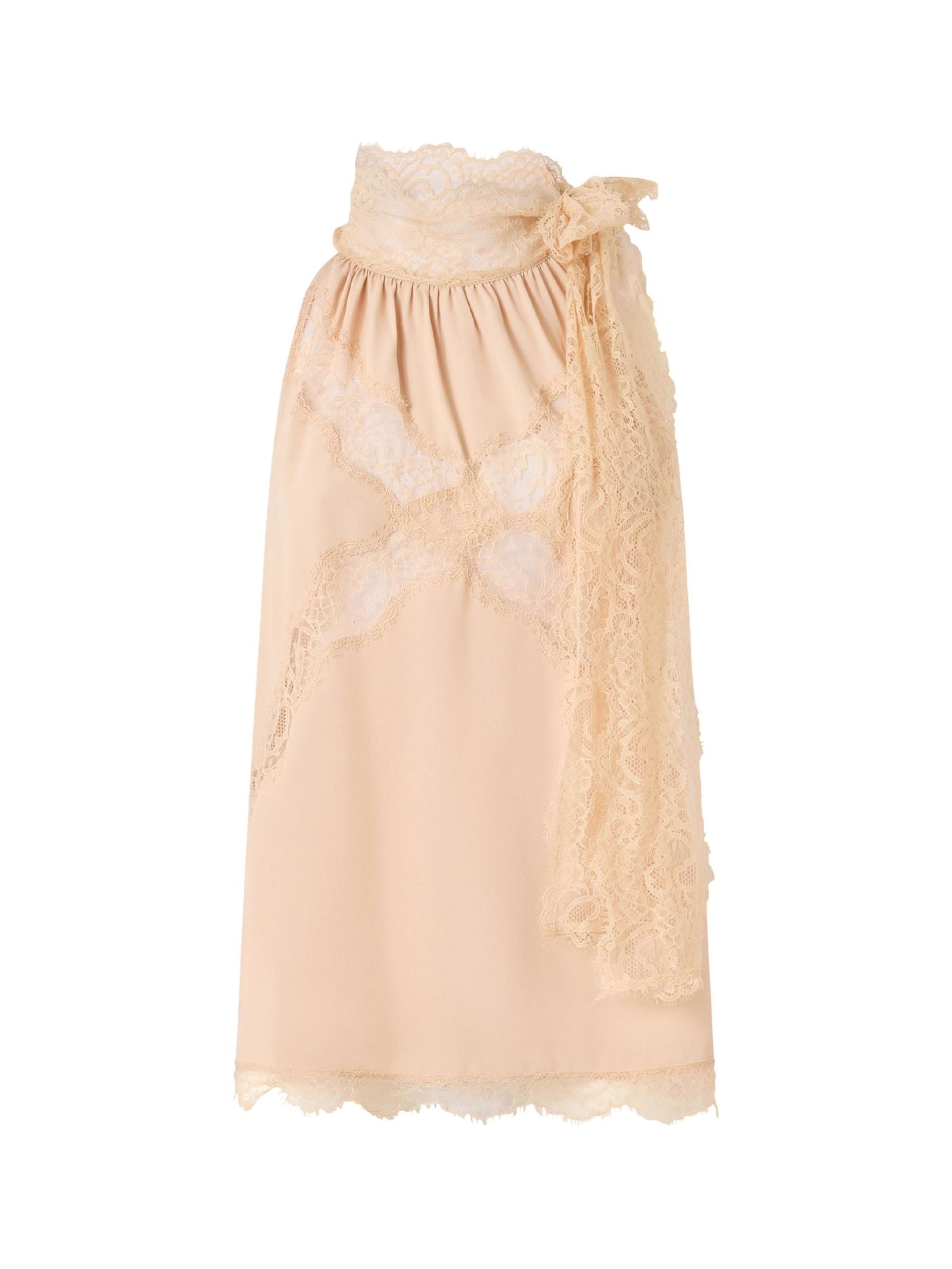 PINKO - Top 'MANDARANCIO' en beige: frente