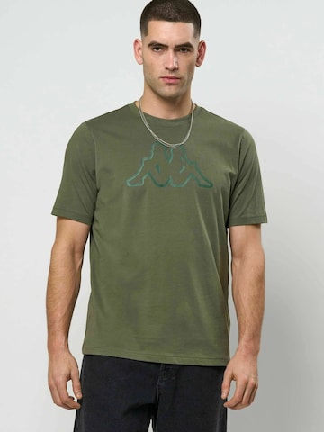 KAPPA Comfort Fit Skjorte ' Logo Cromen ' i grøn: forside