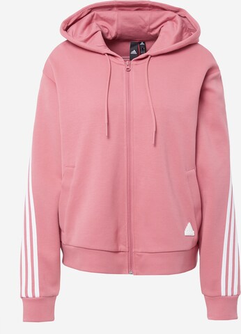 ADIDAS SPORTSWEAR Athletic Zip-Up Hoodie 'Future Icons' in Pink: front