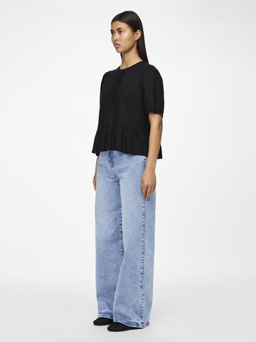 PIECES Bluse 'Pia' in Schwarz