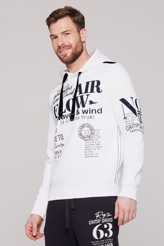 CAMP DAVID Sweatshirt in White: front