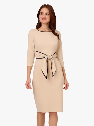 Adrianna Papell Dress in Beige: front