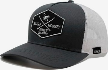 Surf Monkey Athletic Cap in Grey: front