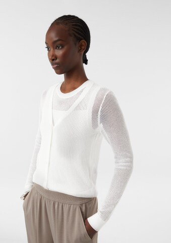 COMMA Strickjacke in Weiß