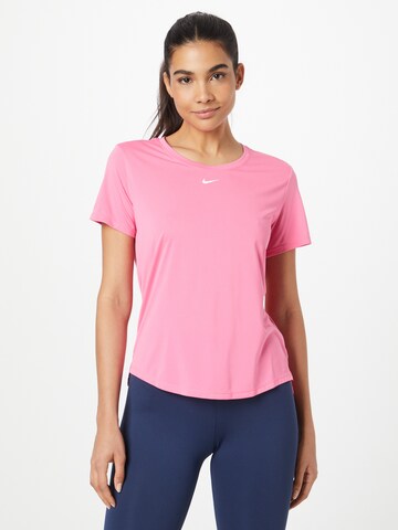 T-shirt fonctionnel NIKE en rose : devant