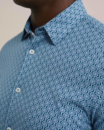 WE Fashion Slim fit Overhemd in Blauw