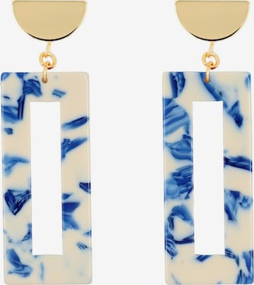 Fräulein Wunder - Brincos 'Acetat Akane' em azul: frente