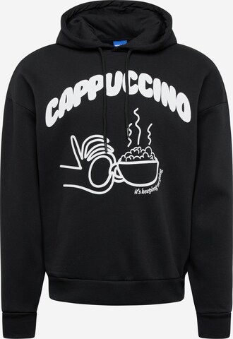 JACK & JONESSweater majica 'CAPPA' - crna boja: prednji dio