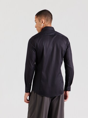 OLYMP Slim fit Πουκάμισο για το γραφείο 'Lvl 5 City Lucky' σε μαύρο
