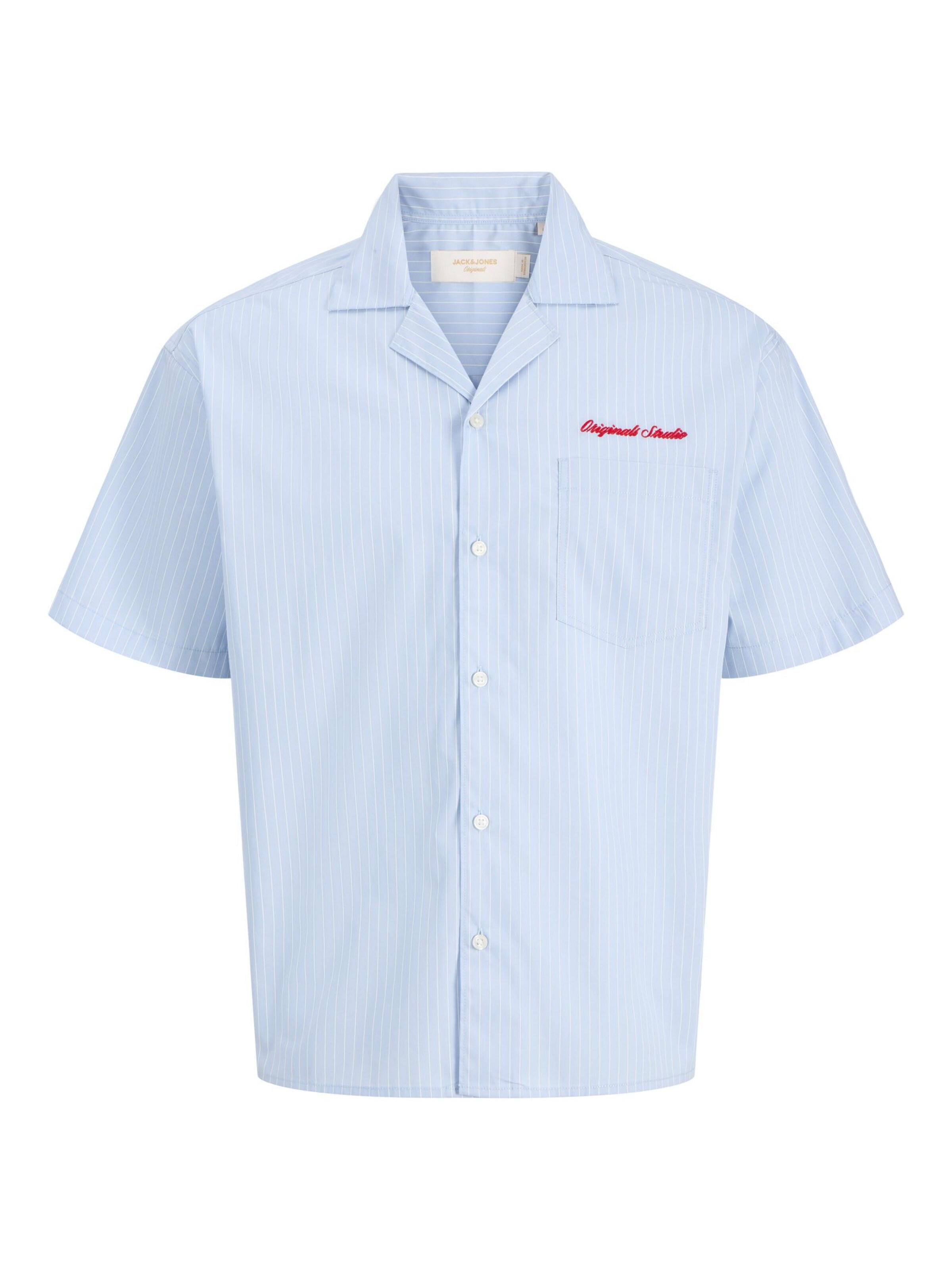 JACK & JONES Hemd in hellblau / weiß, Produktansicht