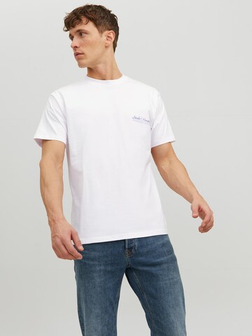 JACK & JONES Тениска 'TEAM' в бяло: отпред