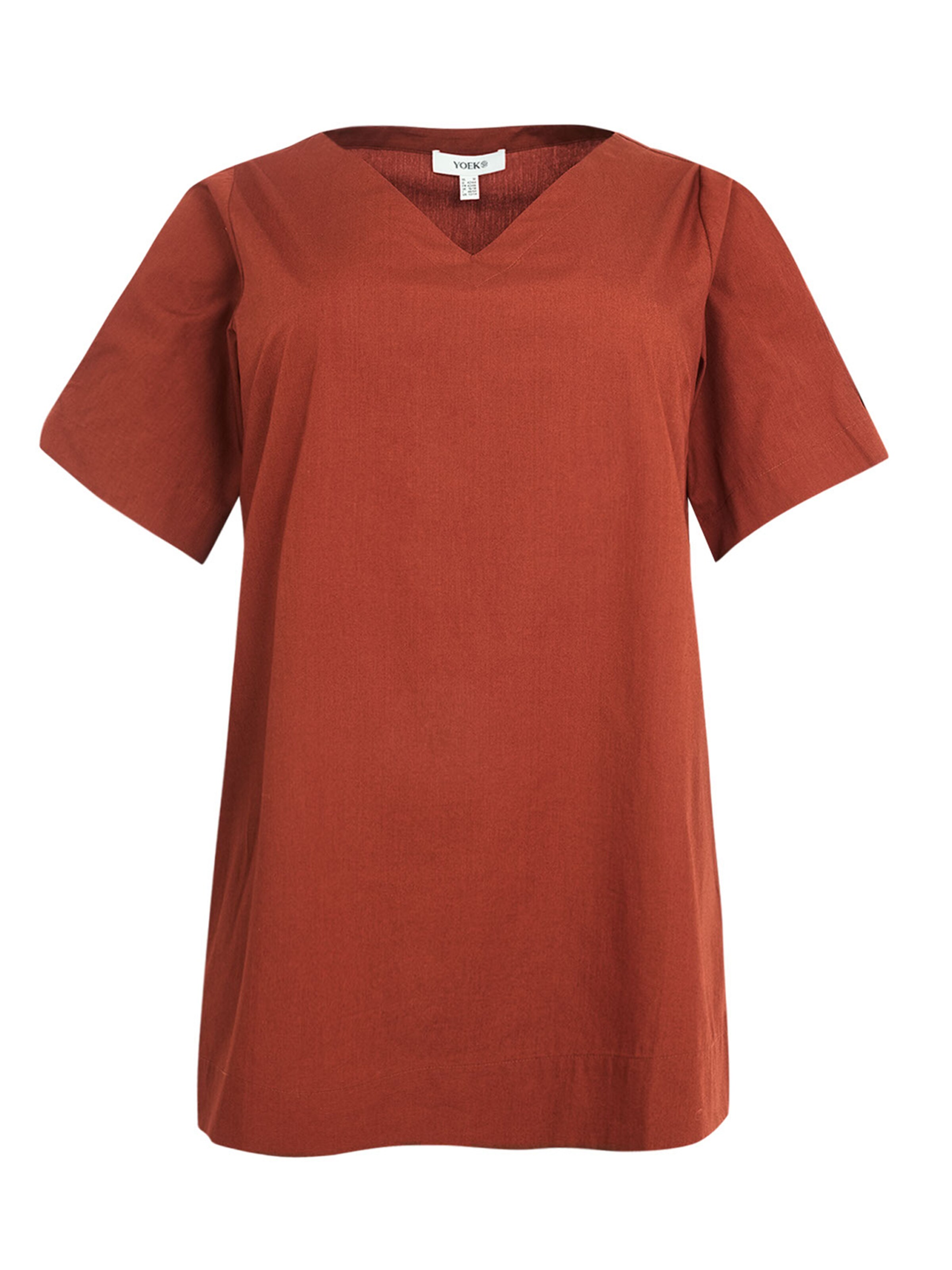 YOEK Tunic in Red: front
