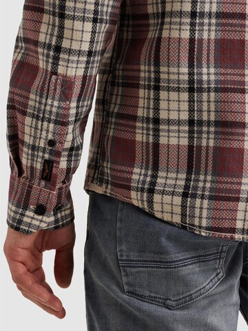 PME Legend Regular fit Skjorta 'Shirt with allover check pattern' i röd