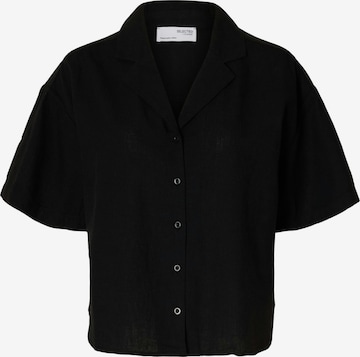 SELECTED - Blusa 'SLFLUISA' en negro: frente