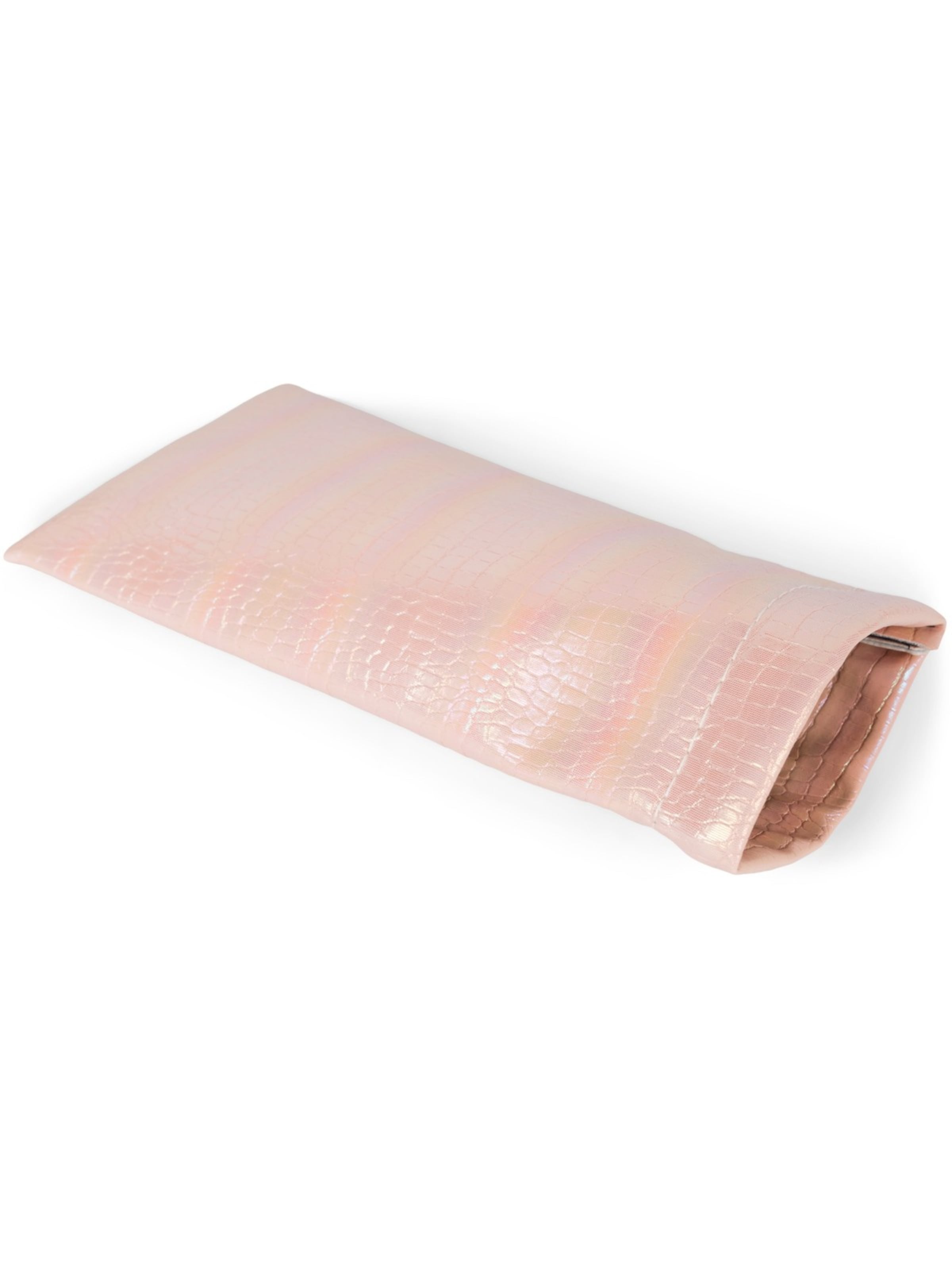 styleBREAKER Etui 'Brillenetui Kroko Perlmutt mit Putztuch'‌ in Pink