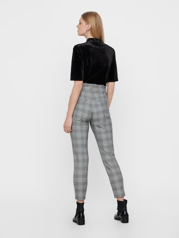 VERO MODA Tapered Pleat-Front Pants 'Eva' in Grey