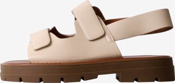 Super Mode Sandale in Beige: Vorderseite