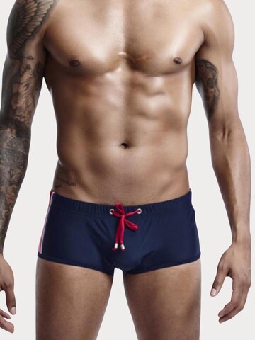 SEOBEAN Swim Trunks in Blue: front
