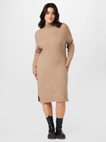 Noisy May Curve Knit dress 'MALI' in Beige: front