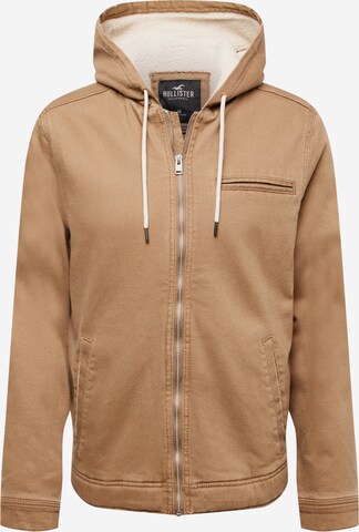 Veste mi-saison HOLLISTER en marron : devant