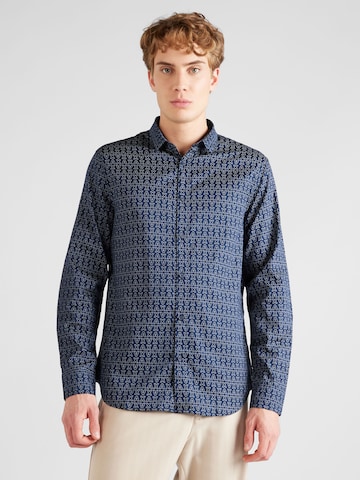 ARMANI EXCHANGE Regular fit Button Up Shirt in Blue: front