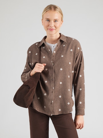 Hailys Blouse 'Al44ba' in Bruin: voorkant