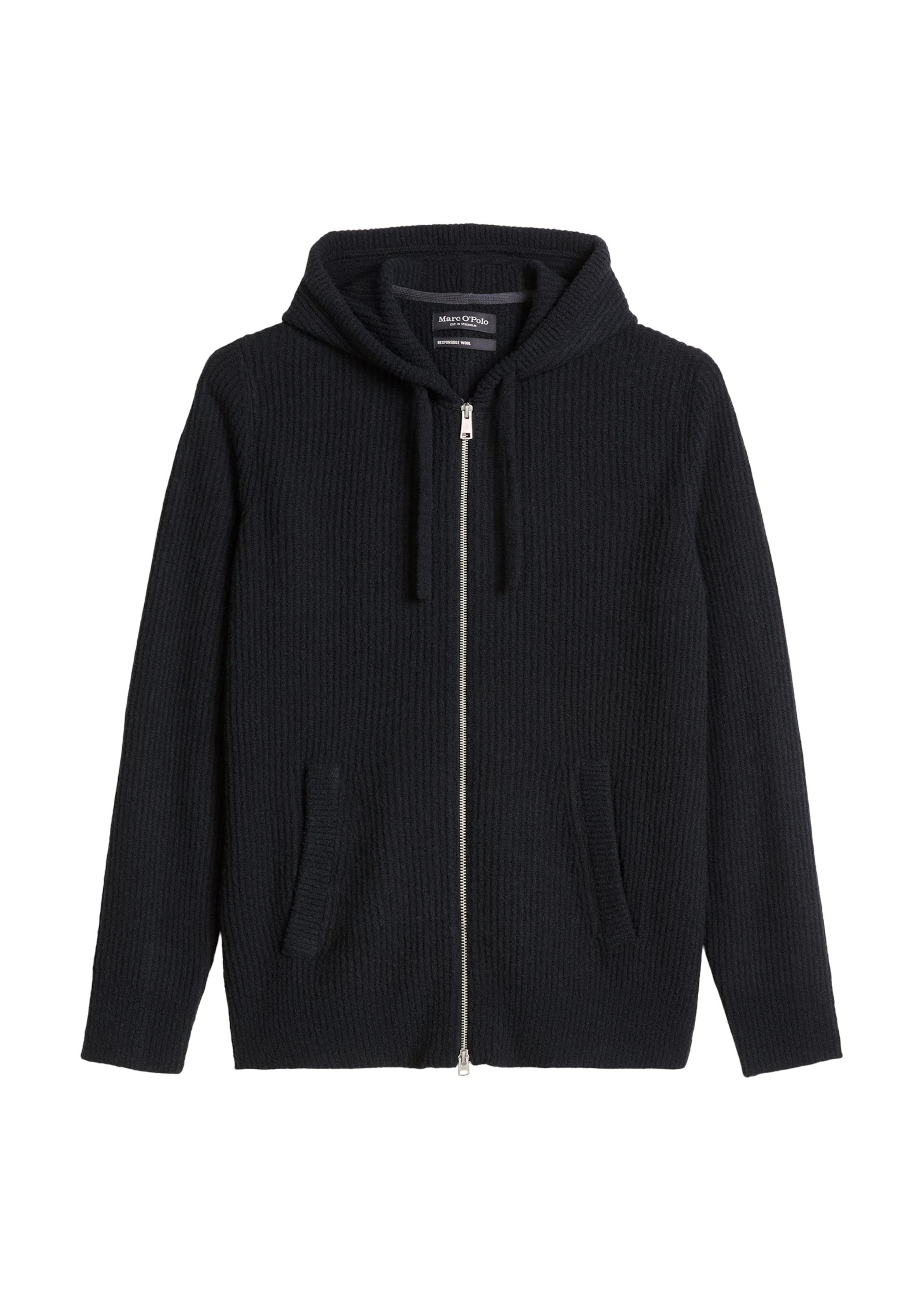 Marc O'Polo Strickjacke in Schwarz: Vorderseite