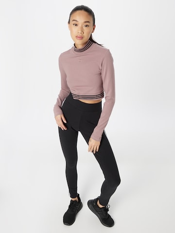 ADIDAS ORIGINALS Póló 'Long-Sleeve Top With Ribbed Collar And Hem' - lila