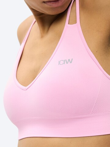 ICANIWILL Bustier Športni nederček 'Define Seamless' | roza barva
