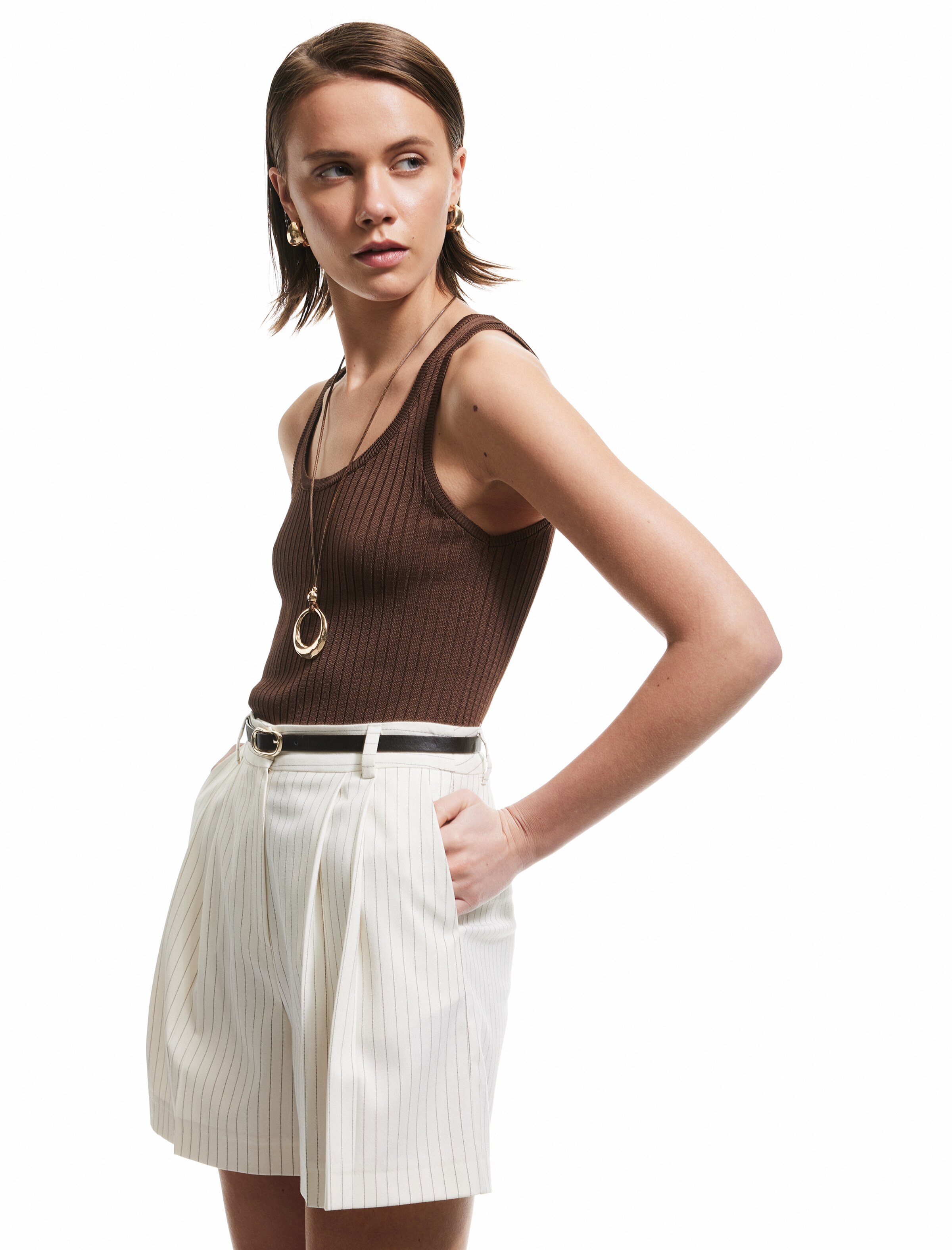 Koton Regular Pants in Beige: front