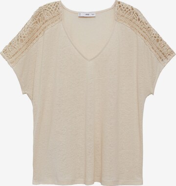 MANGO Shirt 'MACA' in Beige: voorkant