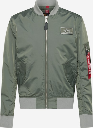 ALPHA INDUSTRIES Prijelazna jakna u svijetlosiva / kaki / crvena / crna, Pregled proizvoda