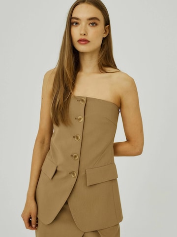 NORR Top ' Eluna ' – béžová: přední strana