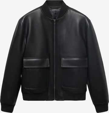 MANGO MANPrijelazna jakna 'Marcel' - crna boja: prednji dio