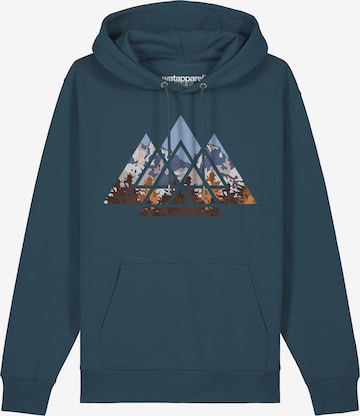 Sweat-shirt ' Geometric Landscape ' Watapparel en bleu : devant
