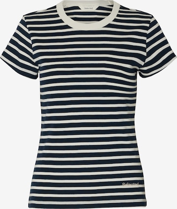 SELECTED - Camiseta 'SLFMILLY' en azul: frente