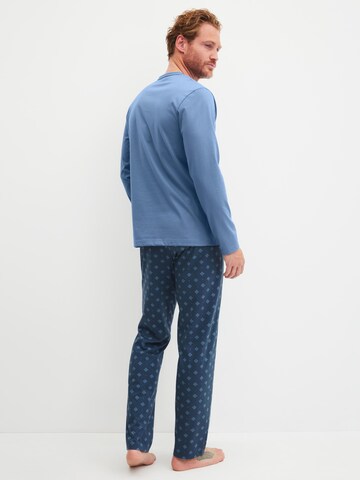 CALIDA Pyjama lang 'Relax Imprint'‌‌‌‌‌‌‌ in Blau