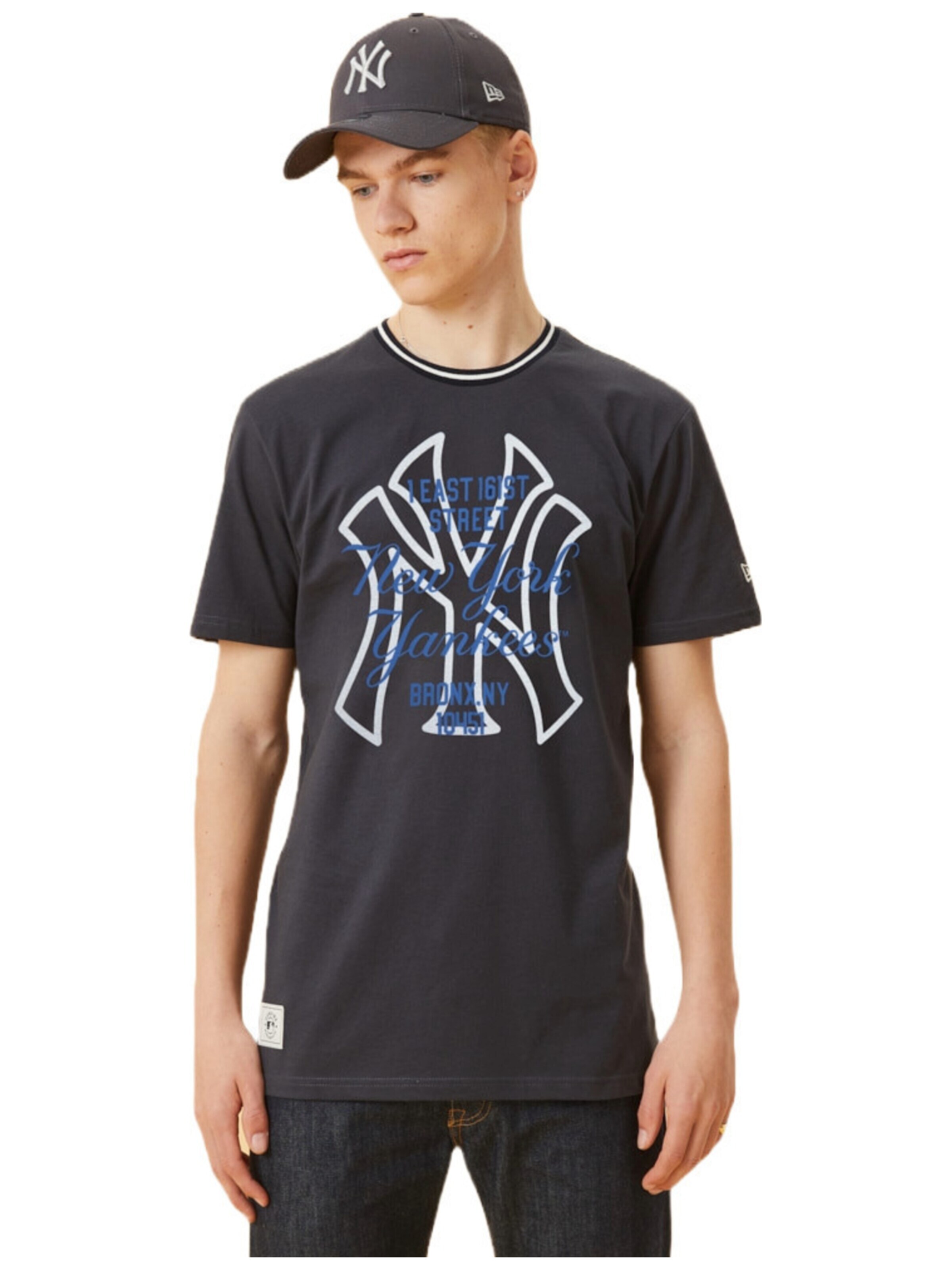 NEW ERA Shirt 'New Era New York Yankees' in Blauw: voorkant