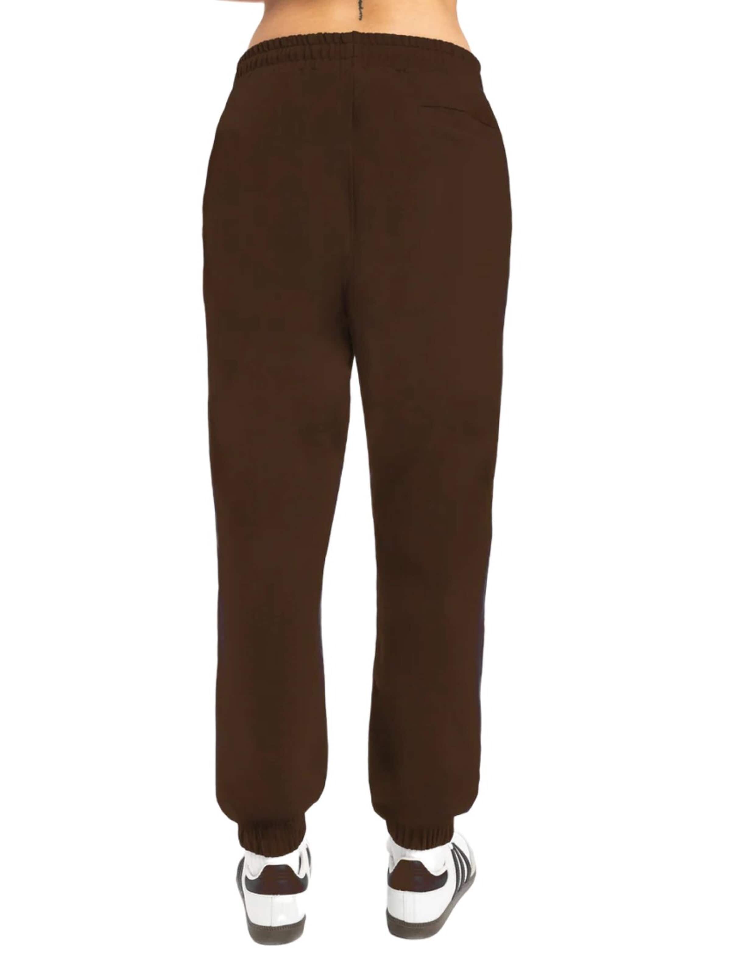 UNIQVIBE Tapered Trousers in Brown