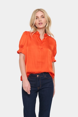SAINT TROPEZ Bluse 'VeeniSZ' in Orange: Vorderseite