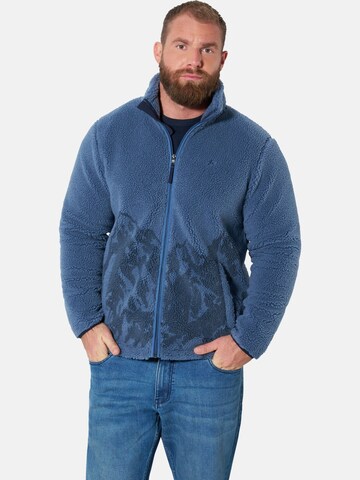 Jan Vanderstorm Fleece Jacket 'Lokert' in Blue: front