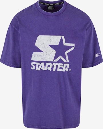T-Shirt Starter Black Label en violet : devant