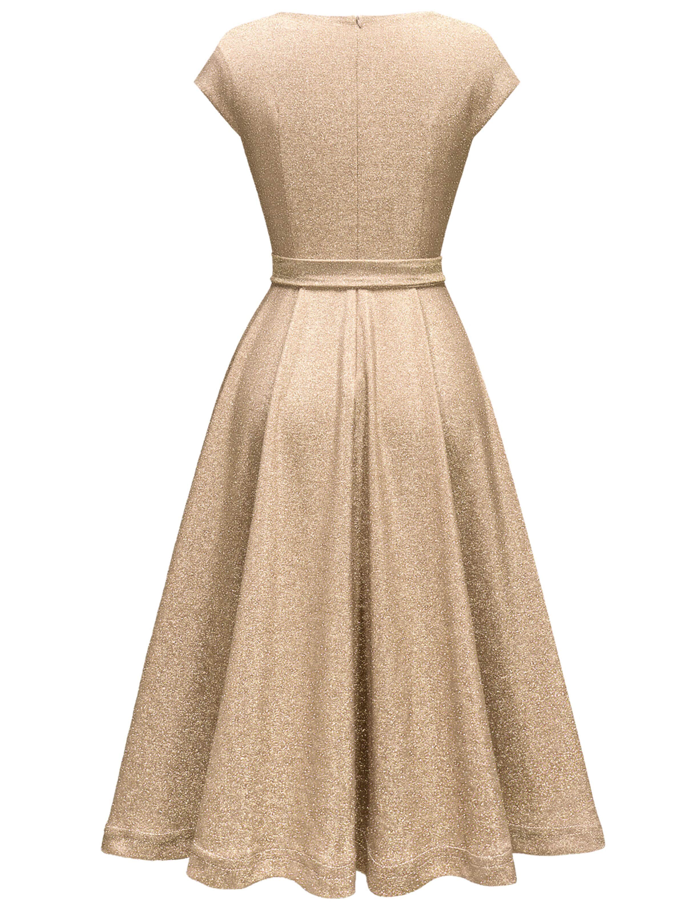 Zapaka Cocktail Dress in Beige