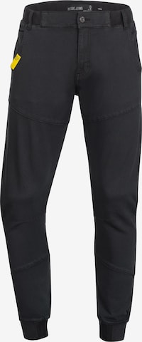 Effilé Pantalon 'Zannes' INDICODE JEANS en noir : devant