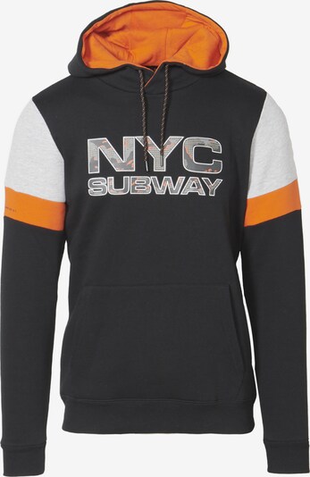 KOROSHI Sweatshirt i gråmelerad / orange / svart, Produktvy