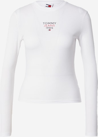 Tommy Jeans Shirt 'ESSENTIAL' in Weiß: predná strana